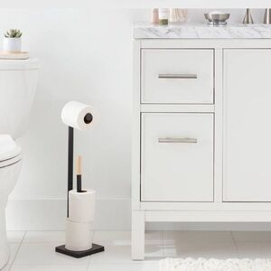 NWT Brightroom Modern Black Toilet Paper Paper towel Holder